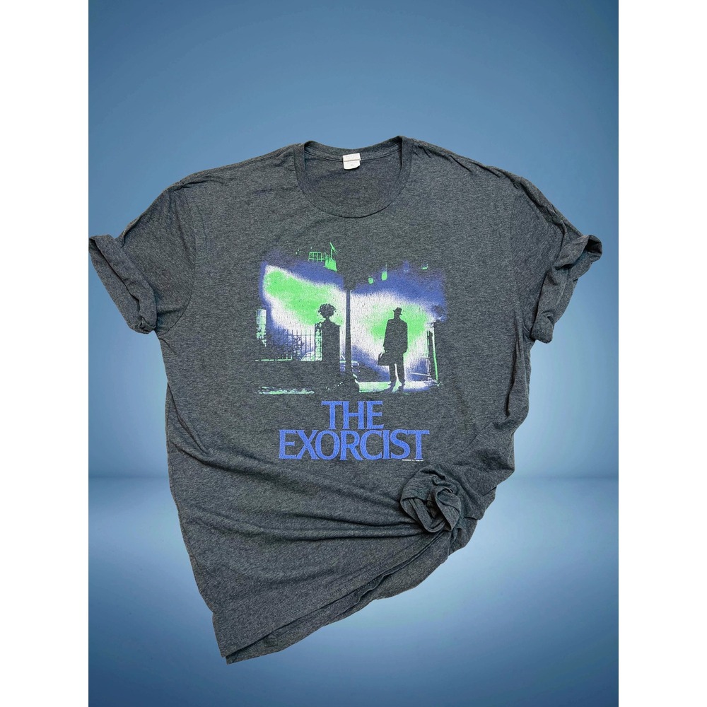 The Exorcist Horror Movie Graphic T-Shirt Mens XL Charcoal Heather Grey Tee